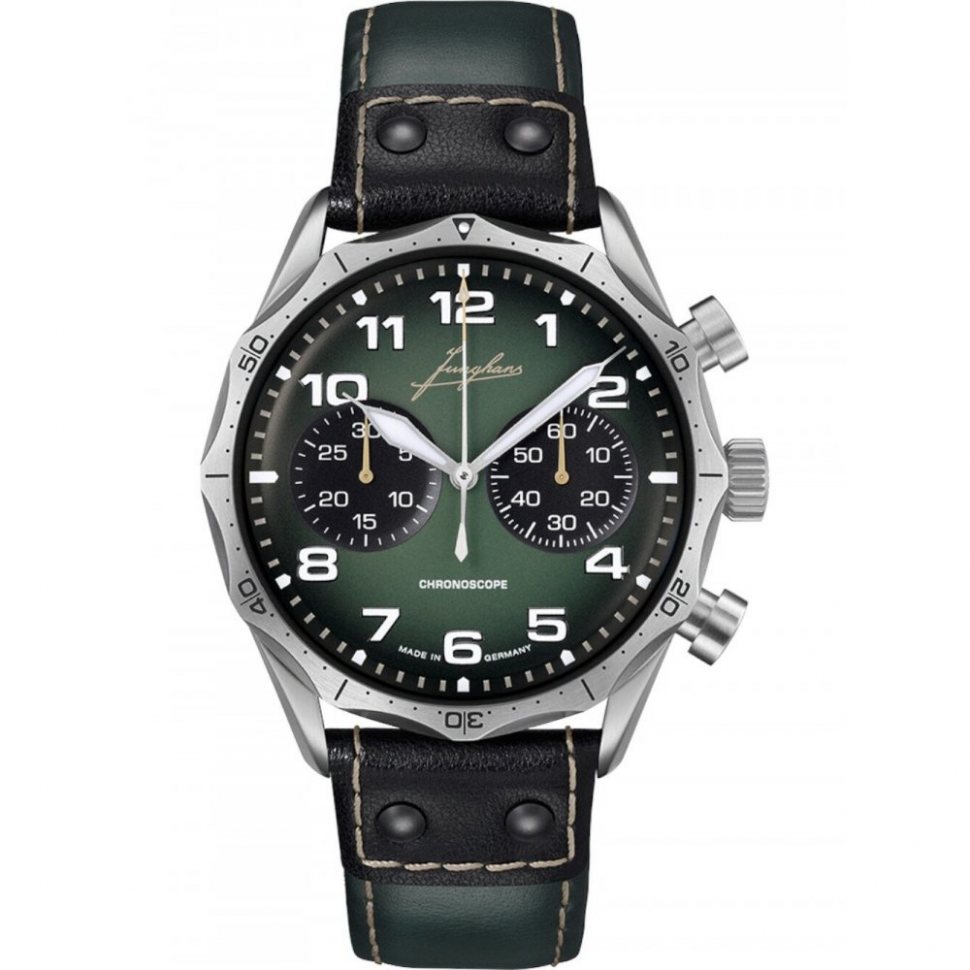 Junghans 27349200 Mens Watch Pilot Chronoscope 43mm 10ATM 