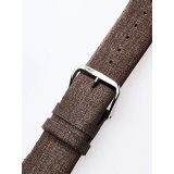 Perigaum Textile-leather-strap 28 x 170 mm Brown Silver Clasp