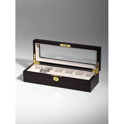 Rothenschild Watch Box RS-1087-6E for 6 Watches Ebony