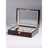 Rothenschild Watch Box RS-2031-DC for 10 Watches Dark Cherry