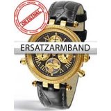 Perigaum Replacement Strap in Black for Millennium Ladies P-0606-GS Gold Clasp