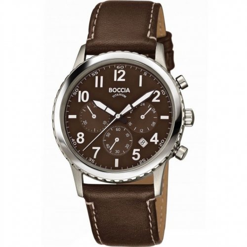 Boccia 3745-02 men`s watch chronograph titanium 41mm 5ATM