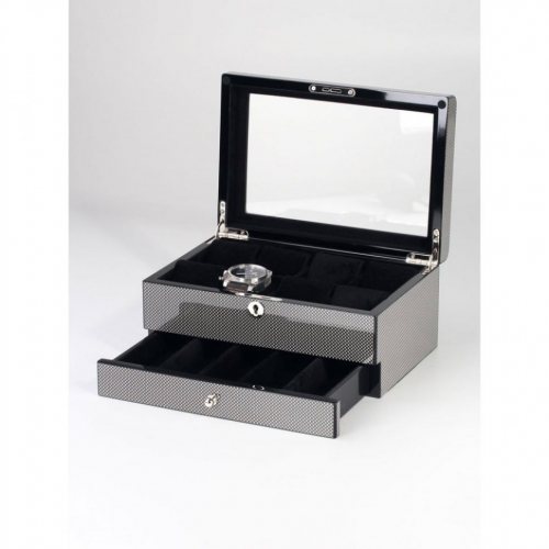 Rothenschild Watch Box RS-2268-8CA for 8 Watches carbon