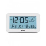 Braun BC13WP-DCF digital radio alarm clock w. weather station