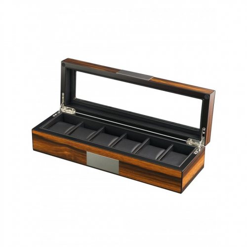 Rothenschild watch box RS-2377-6EB for 6 watches ebony