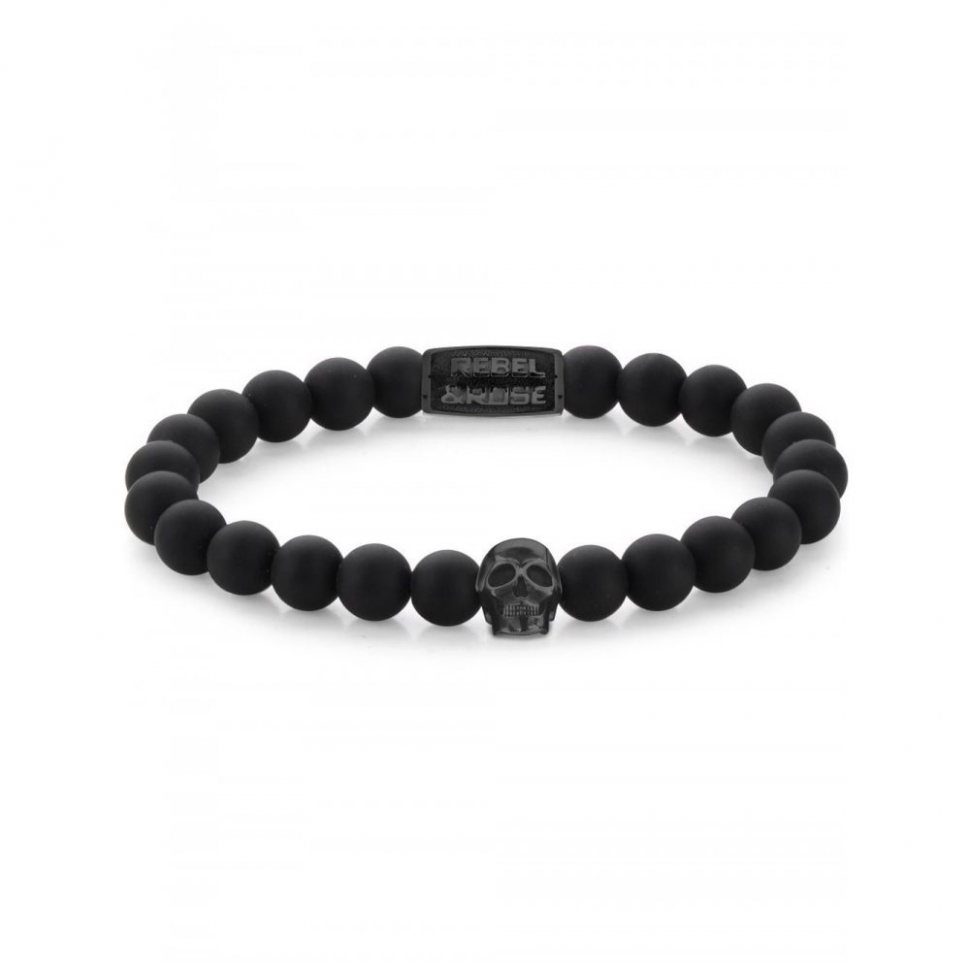 Rebel & Rose Bracelet Skull RR-SK004-B-L+ mens