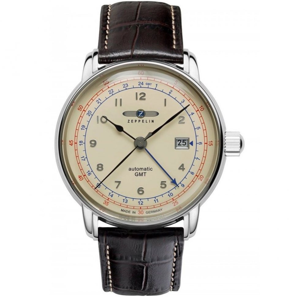 Zeppelin 7668-5 Los Angeles LZ126 Automatic GMT 43mm 5ATM