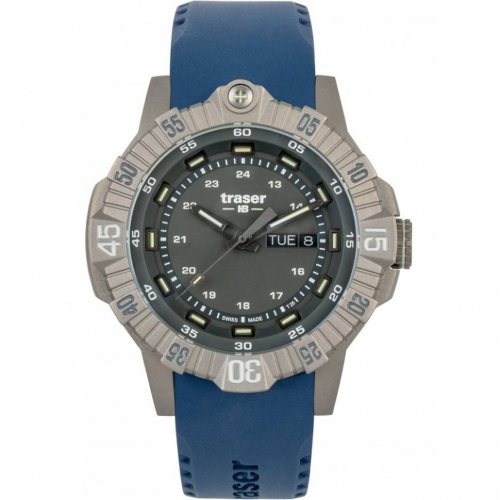 Traser H3 110667 Tactical Grey Titan Mens Watch 46mm 20ATM