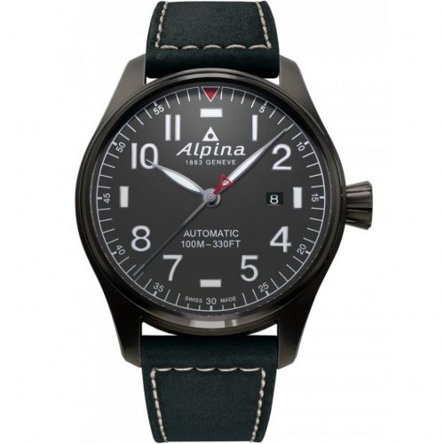 Alpina AL-525G4TS6 Startimer Pilot Automatic Mens Watch 44mm 10ATM