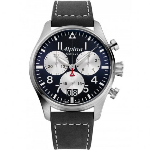 Alpina AL-372NS4S6 Startimer Pilot Chronograph Mens Watch 44mm 10ATM