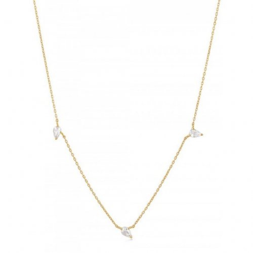 ANIA HAIE NAU007-02YG Afterglow Ladies necklace with white sapphire Gold 14K, adjustable