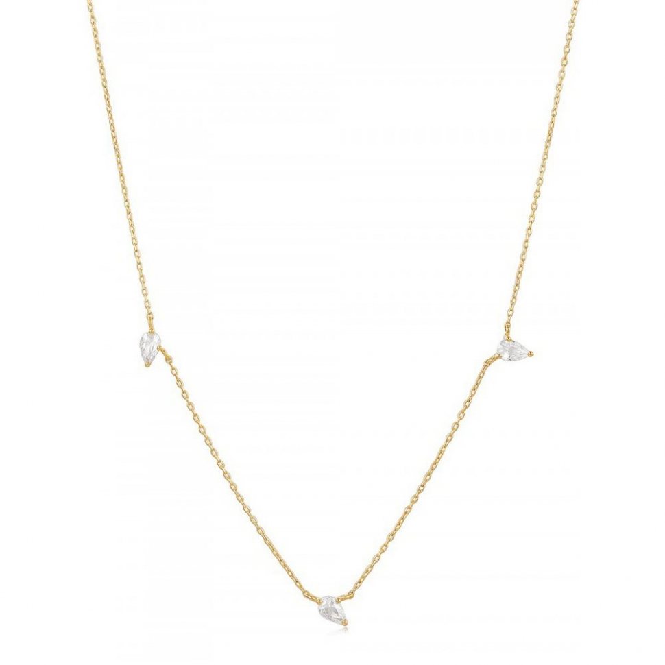 ANIA HAIE NAU007-02YG Afterglow Ladies necklace with white sapphire Gold 14K, adjustable