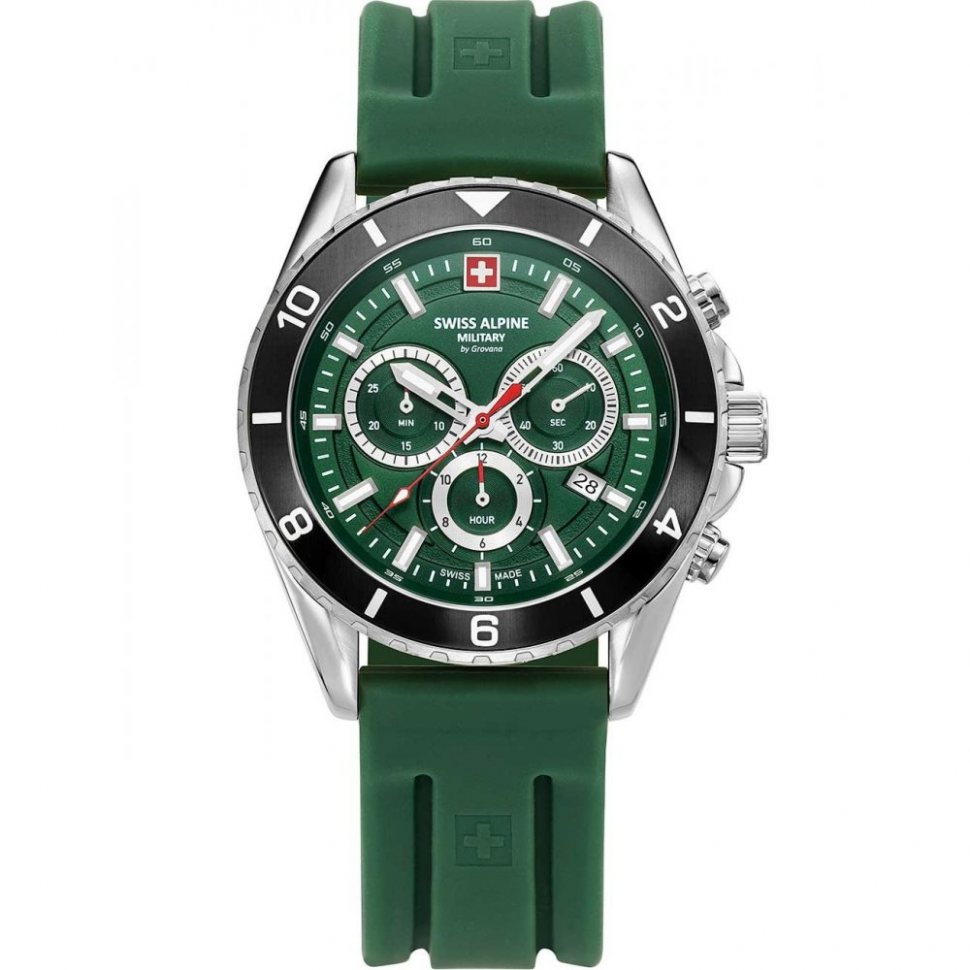 Swiss Alpine Military 7034.9838 Mens Watch Sierra Chronograph 43mm 10ATM