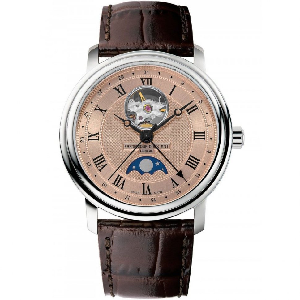 Frederique Constant FC-335MCSALB4P26 Mens Watch Heart beat moonphase date Automatic 40mm 6ATM