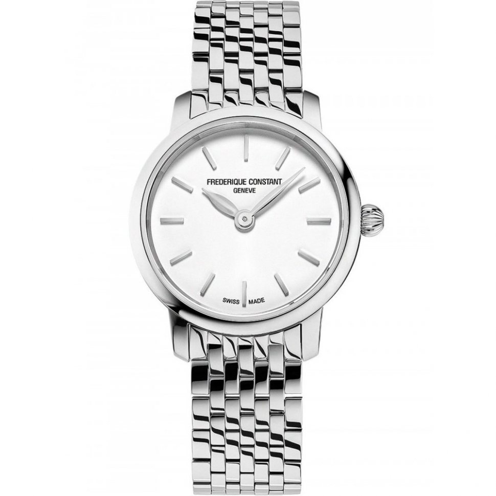 Frederique Constant FC-200S6B Ladies Watch Classics slimline ladies mini silver 25mm 3ATM