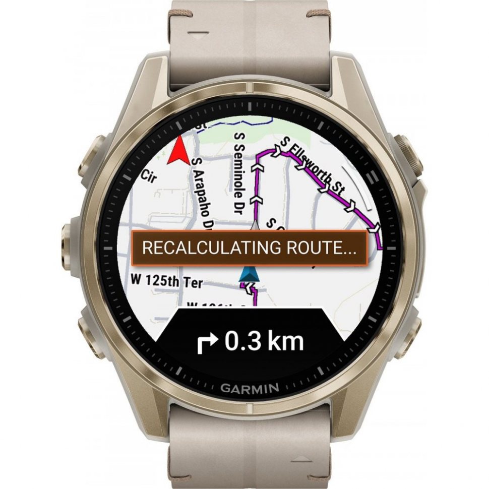 Garmin 010-02903-40 Mens Watch fenix 8 AMOLED Sapphire crystal silicone strap 43mm 10ATMSet 