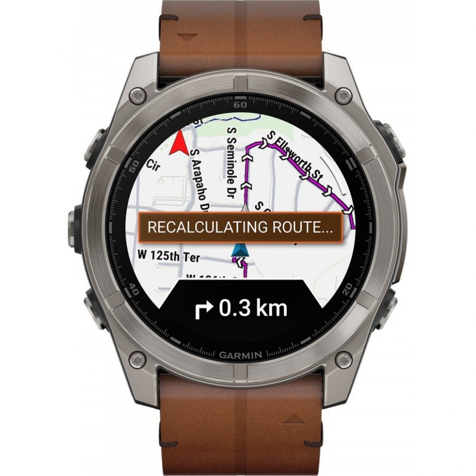 Garmin 010-02905-40 Mens Watch fenix 8 AMOLED Sapphire crystal silicone strap 51mm 10ATMSet 