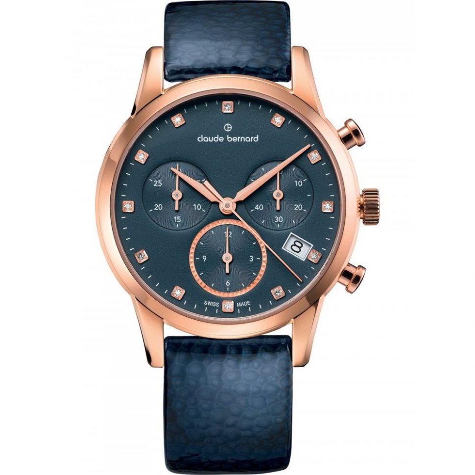 Claude Bernard 10231-37R-BUIPR1 Ladies Watch Classic Chronograph 35mm 5ATM 