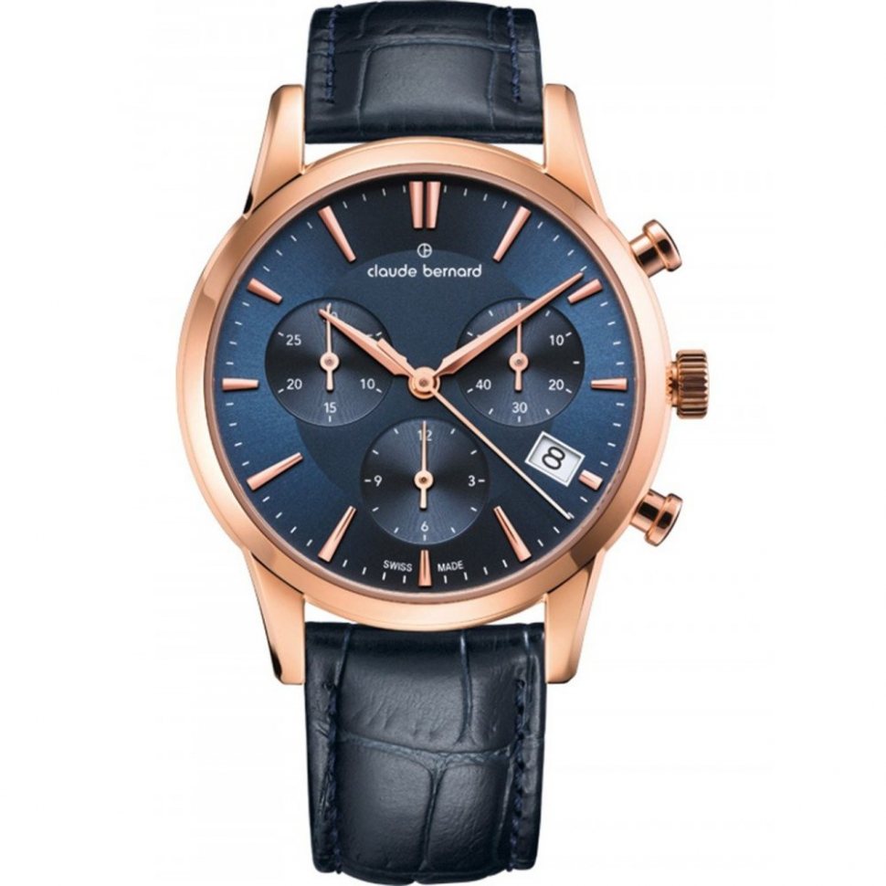 Claude Bernard 10231-37R-BUIR Ladies Watch Classic Chronograph 35mm 5ATM 