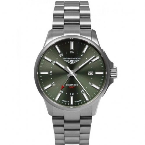 Bauhaus 2868M-4 Mens Watch Aviation Automatic Titanium 42mm 10ATM