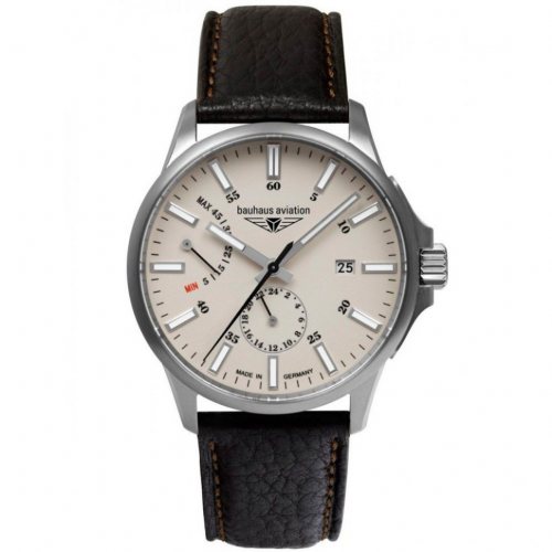 Bauhaus 2860-5 Mens Watch Aviation Automatic Titanium 42mm 10ATM